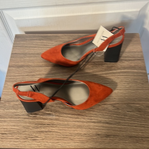 WIRTHINGTON HESTER PUMPS BLOCK HEELS LIKE PUPRICA COLOUR OR DARK ORANGE 6 M - Picture 5 of 6